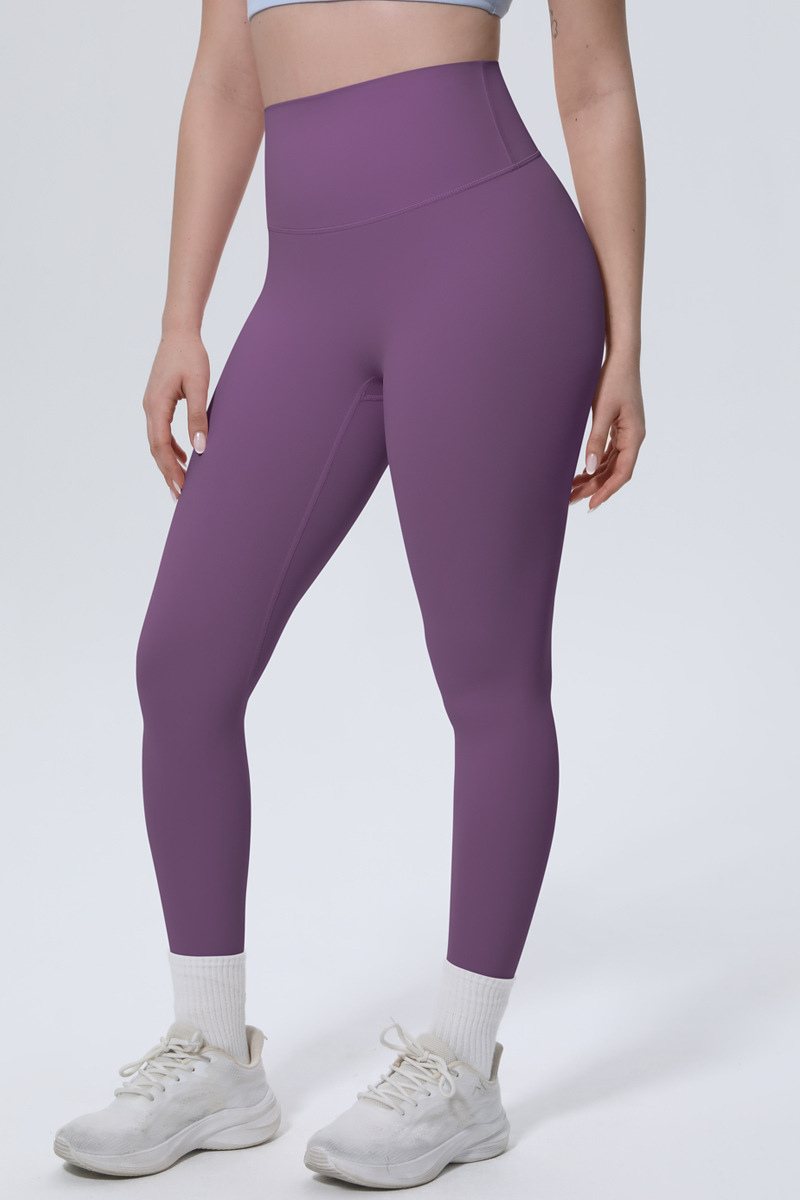 Women's High-Waist Solid Nine-inch Leggings