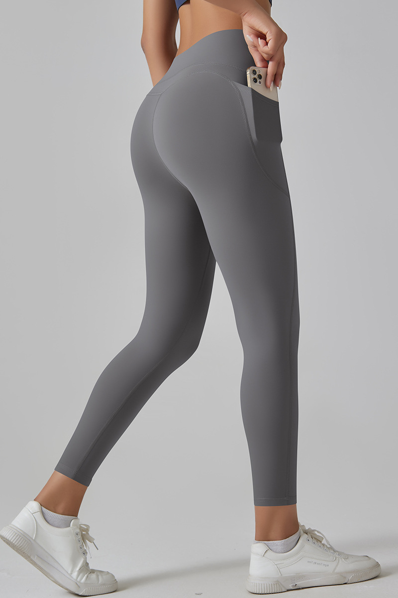 Women's High-Intensity Naked Feel Tight Pocket Yoga Leggings