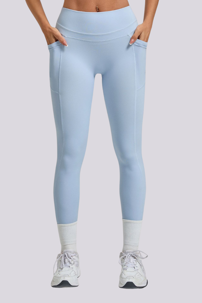 Women's Athletic Side Pocket Hip-Pocket Yoga Leggings