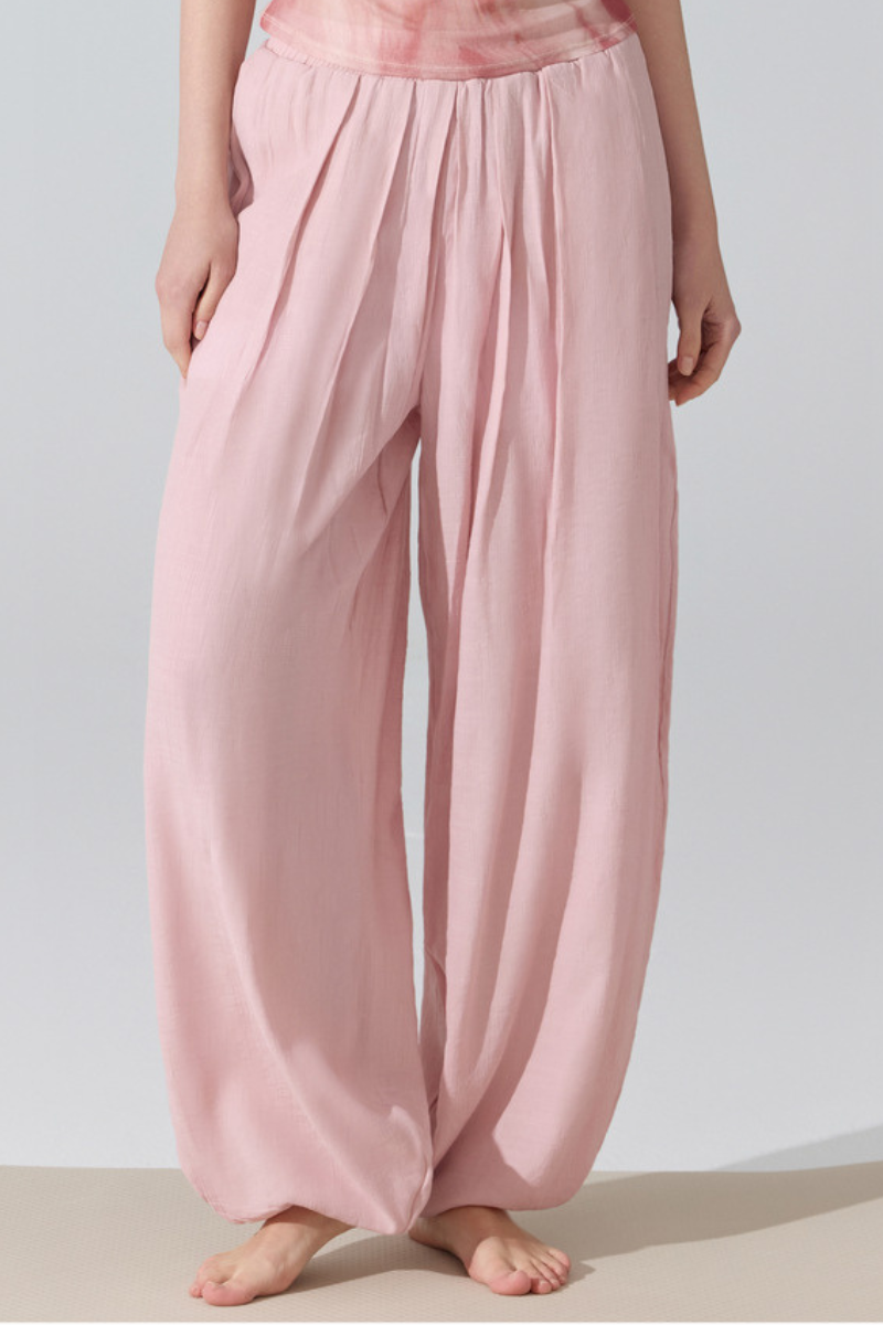 Women's Lightweight Elastic Waist Loose Fit Harem Casual Pants
