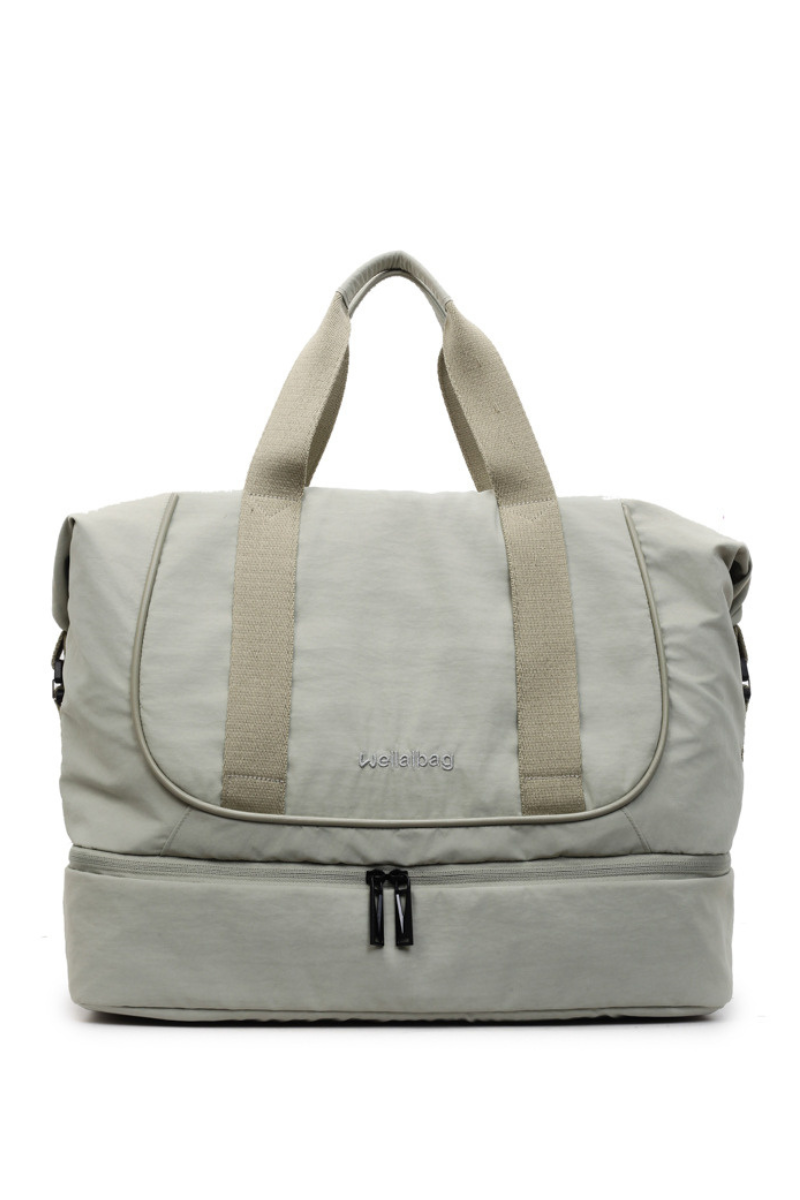 Large Capacity Solid Color Lightweight Wet/Dry Separation Yoga Gym Tote Bag