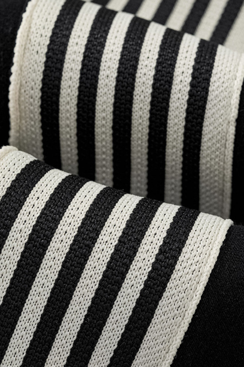 Men's 350g Color Block Stripe Pockets Straight Leg Pants