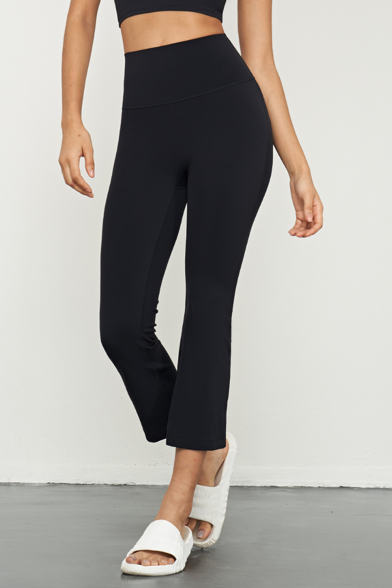 Women's Athletic Lycra High Stretch Naked Feel Flared Pants