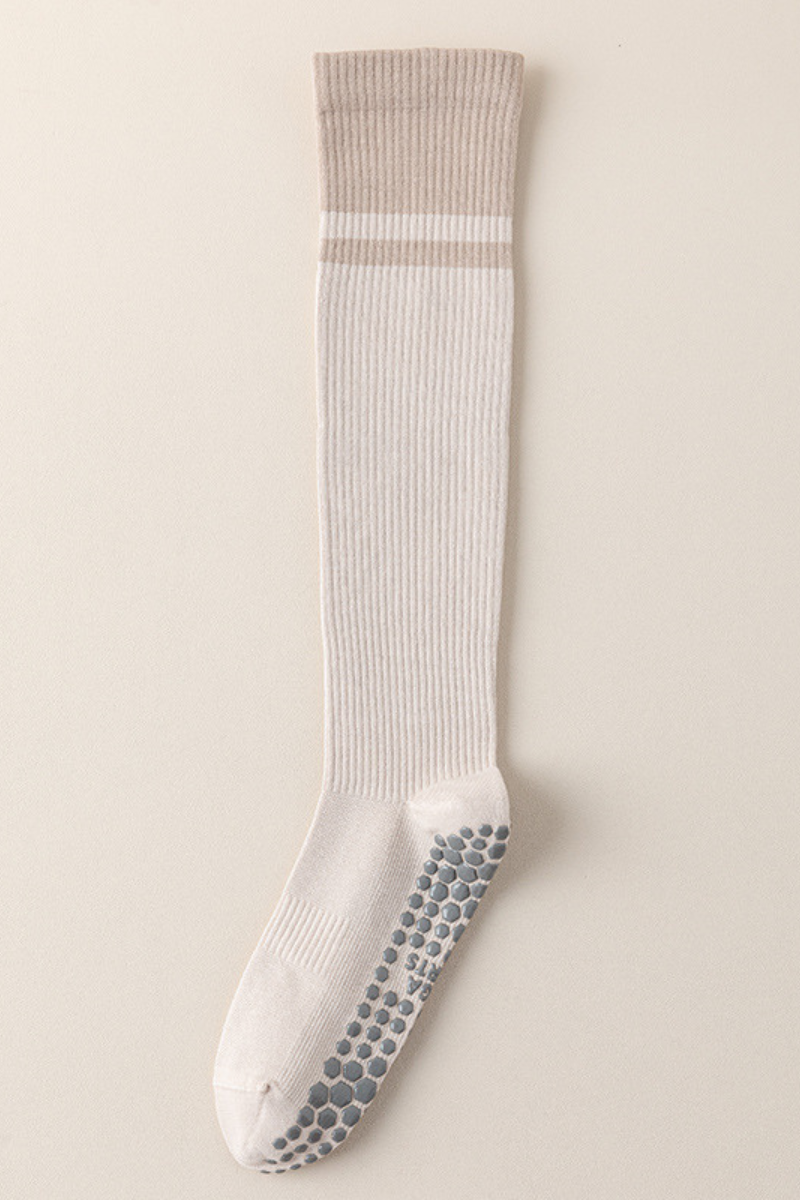Non-Slip Grippy Dots Knee-High Yoga  Pilates Socks