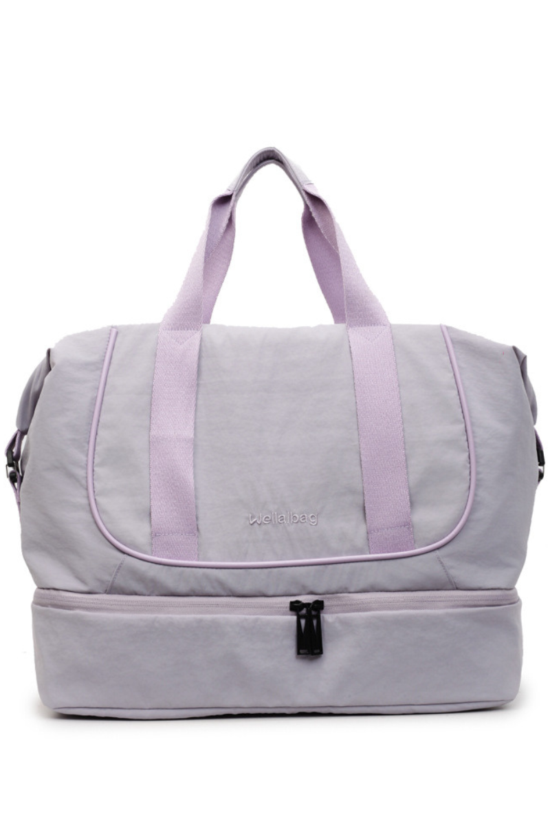 Large Capacity Solid Color Lightweight Wet/Dry Separation Yoga Gym Tote Bag