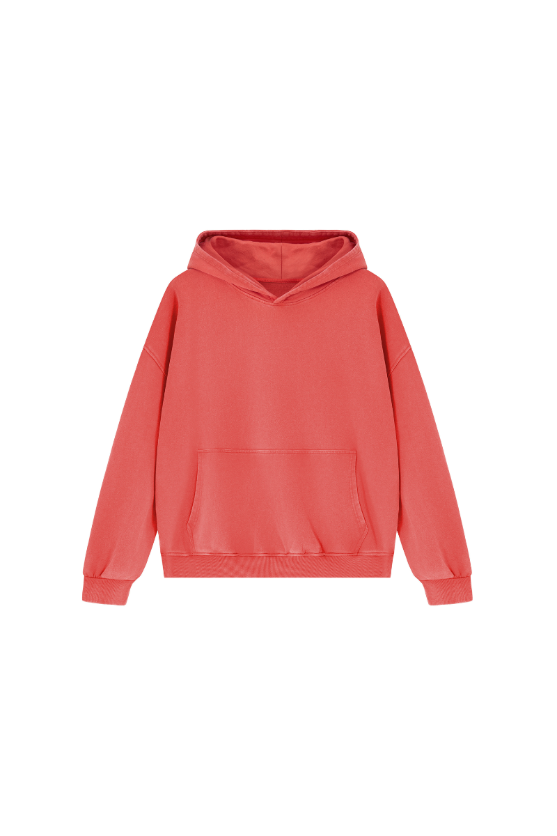 Men's  Fall 100% Cotton Washed Vintage Heavyweight Hoodie