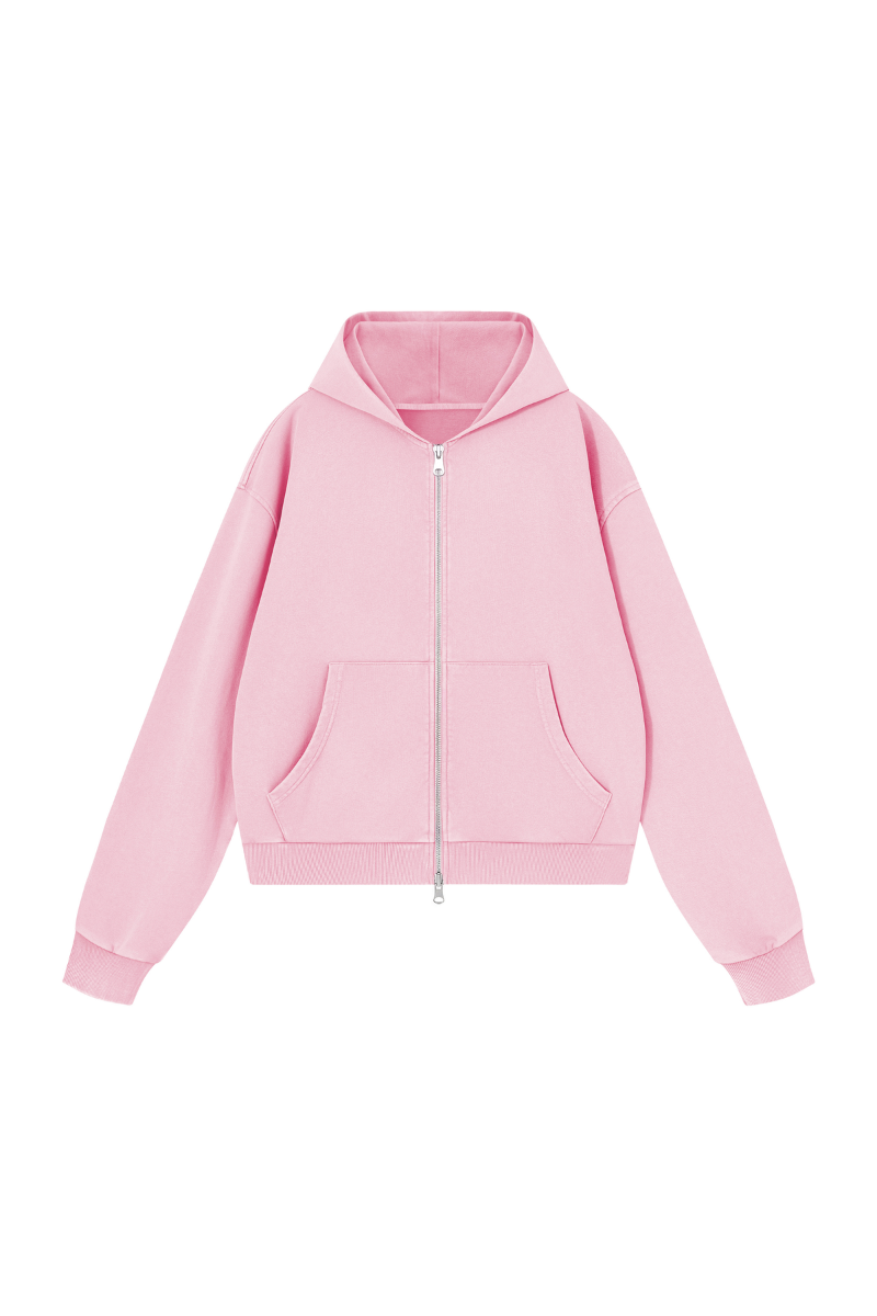 Women's Fall Washed Vintage Boxy  Comfort Color Hooded Jacket
