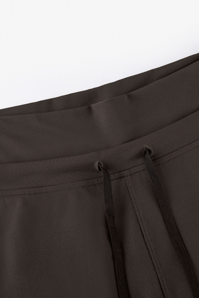 Women's Double Waist Drawstring Wide Straight Leg Yoga Pants