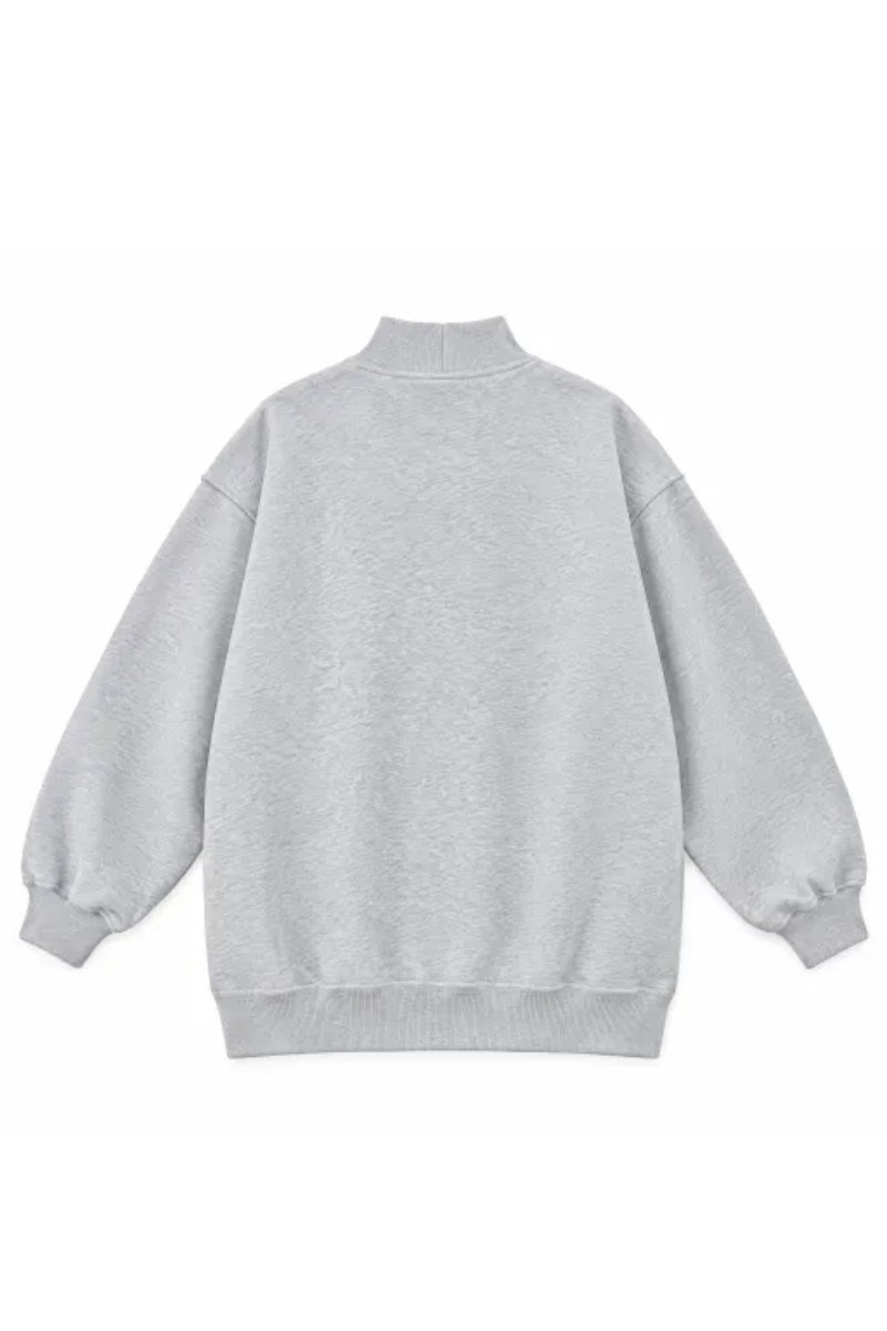 Women's Fall Letter Appliqué Embroidery Mockneck Sweatshirt