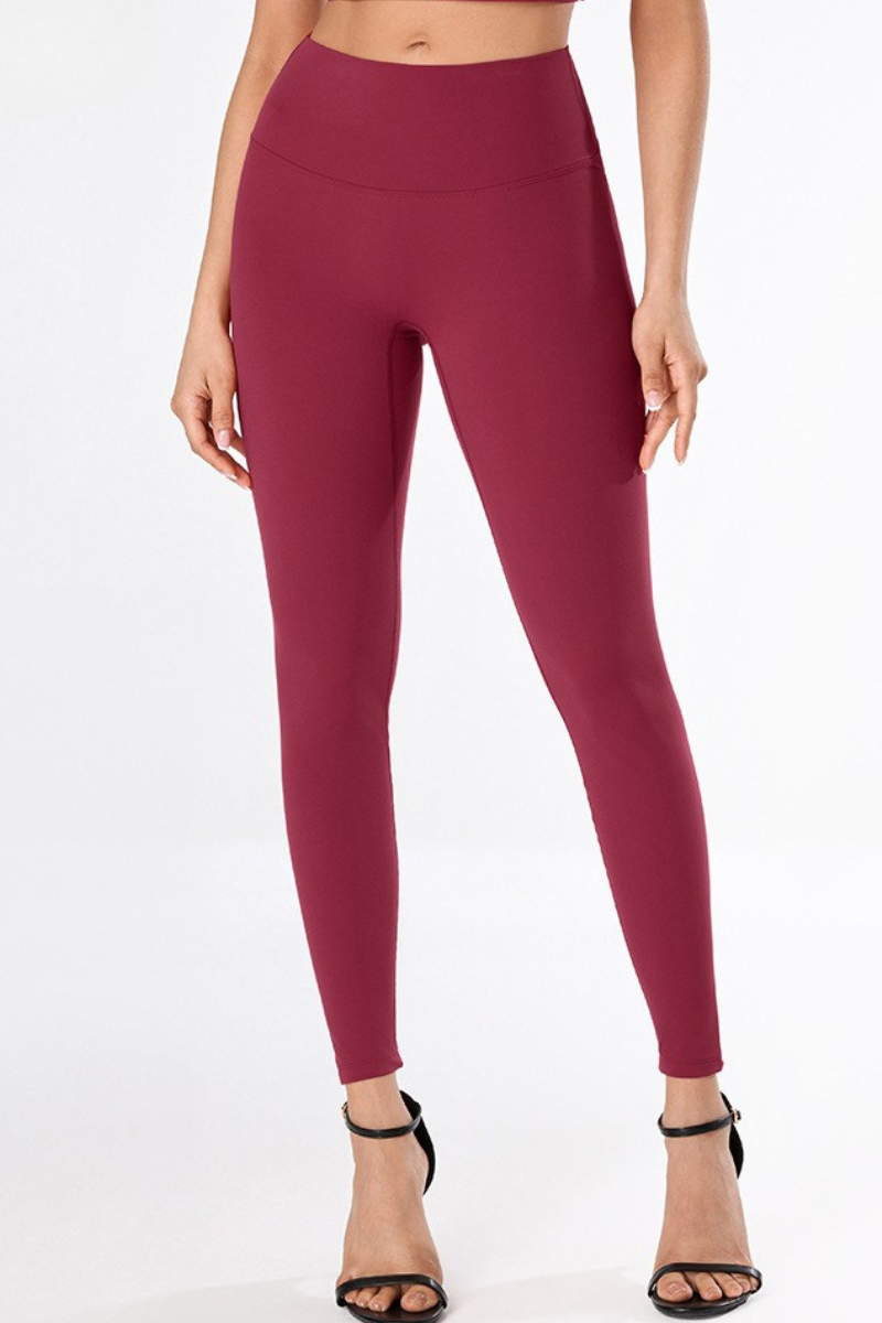 Women's Athletic Hip-lifting Solid Yoga Leggings