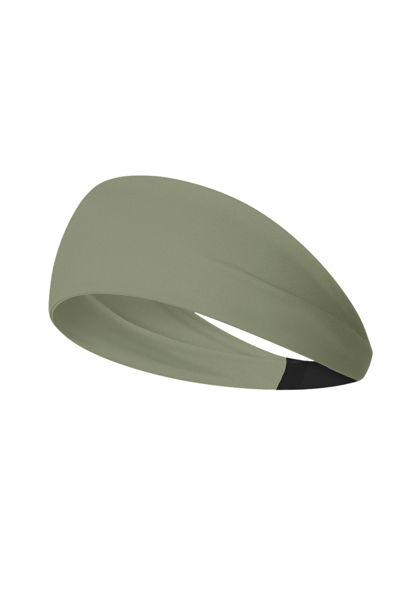 Women's exercise sweat-absorbing headband.