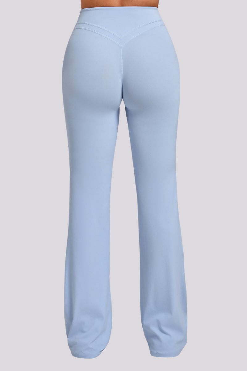 Women's Athletic Naked Feel Cross Waist Yoga Flared Pants