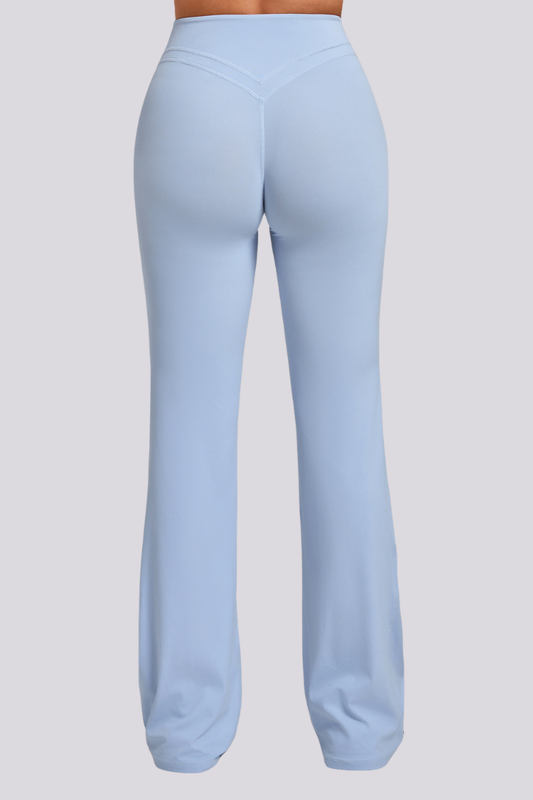 Women's Athletic Naked Feel Cross Waist Yoga Flared Pants