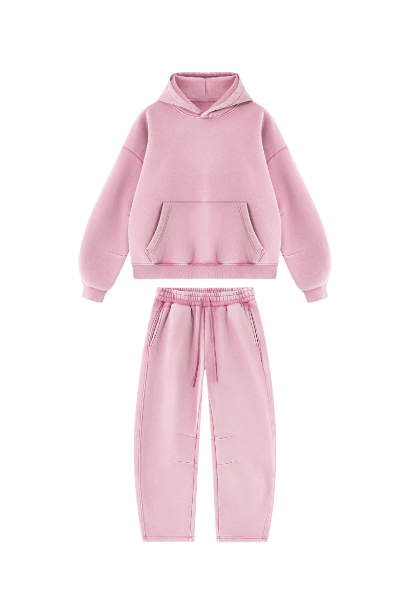 Men's Fall Fleece Sets:Relaxed Hoodie And Sweatpants