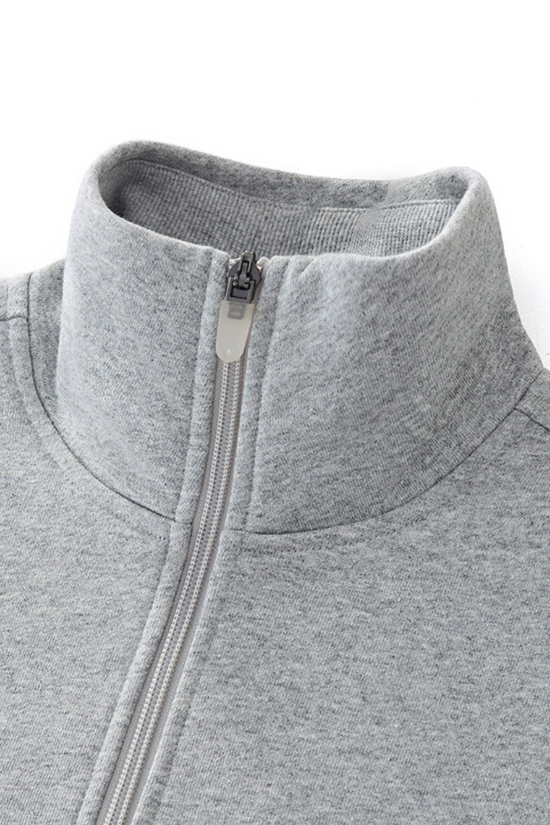 Women's Half Zip Stand Collar Cropped Drawstring Sweatshirt
