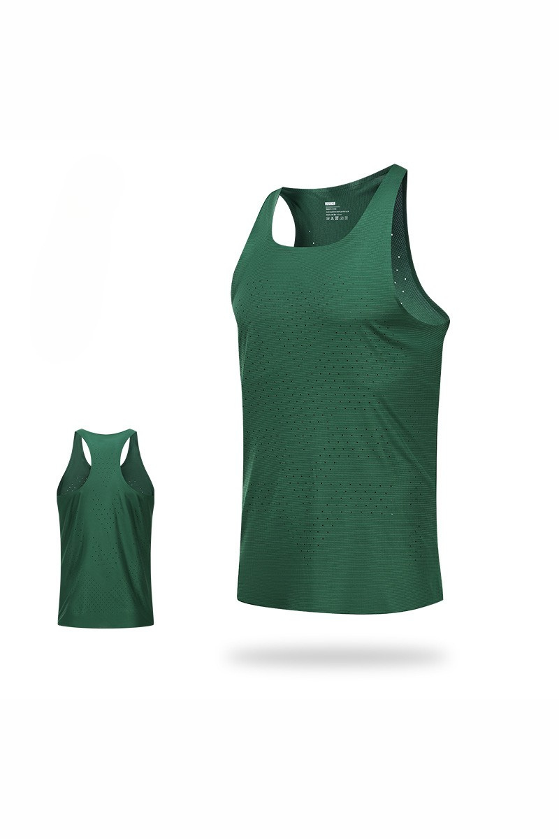 Men's Summer Lightweight Racerback Breathable Mesh Running Tank Top
