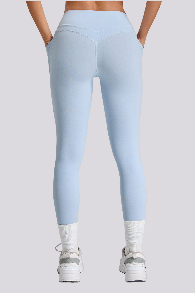 Women's Athletic Side Pocket Hip-Pocket Yoga Leggings