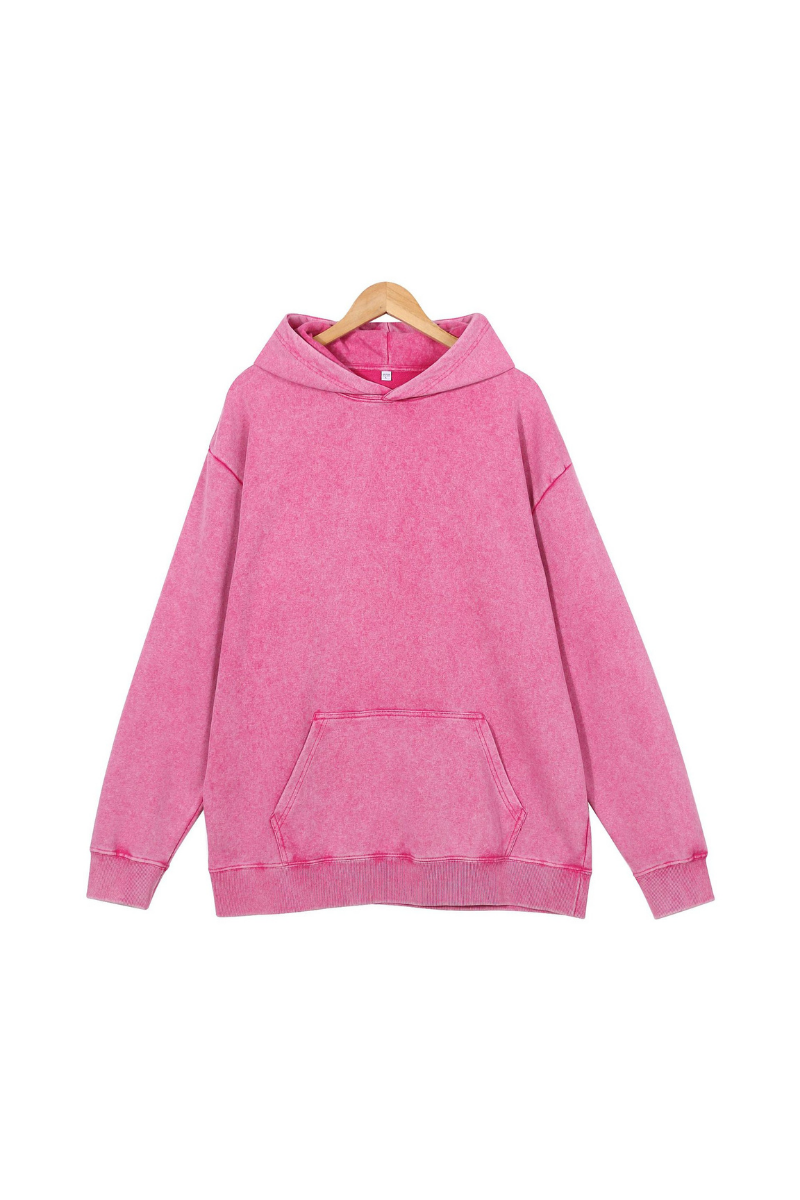 Unisex Fall 400G Heavyweight Washed Vintage Oversized Hoodie