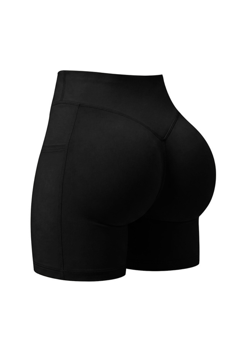 Women's Athletic Side Pocket Solid Yoga Shorts