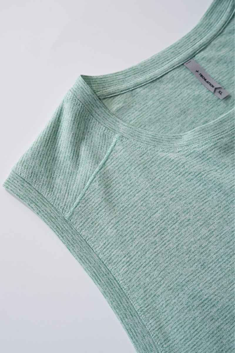 Men's Raglan Crew Neck Printed Quick Dry Athletic Tank Top