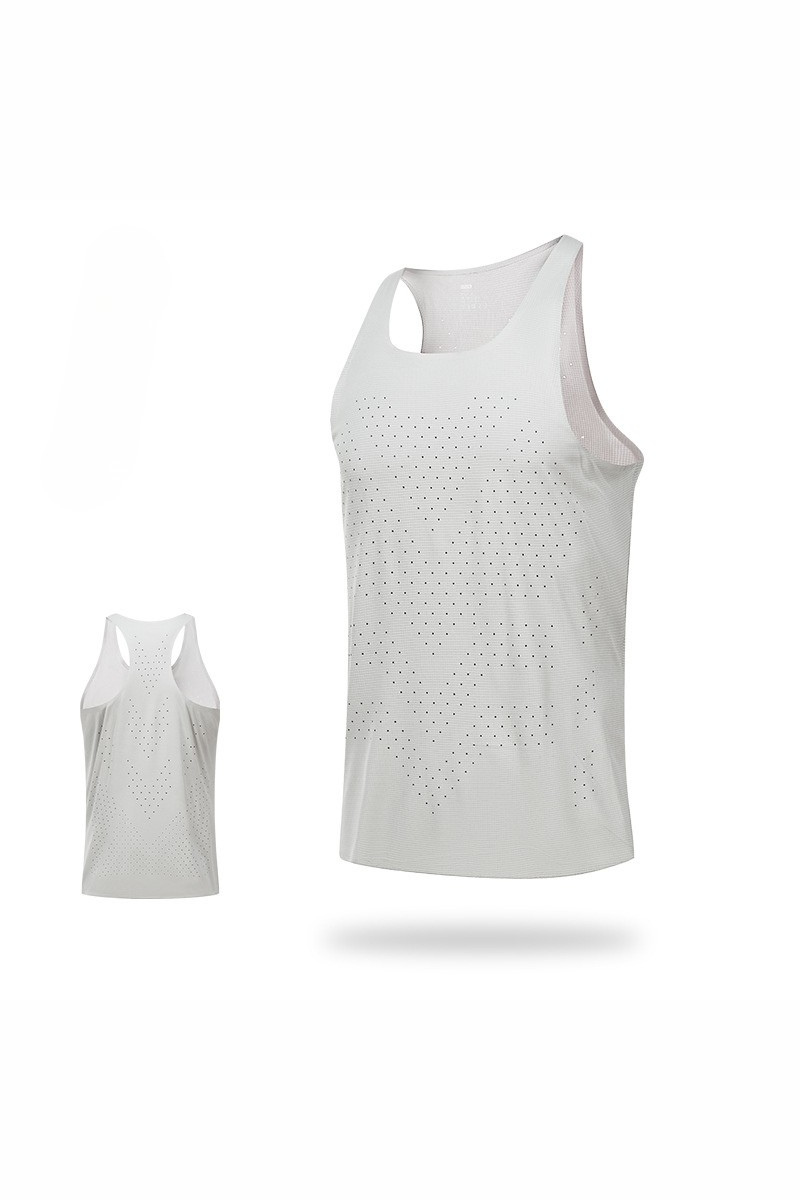 Men's Summer Lightweight Racerback Breathable Mesh Running Tank Top