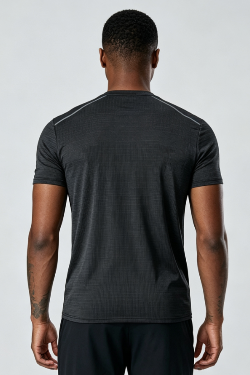 Men's Summer Mesh Reflective Stripe Quick Dry Sports T-shirt