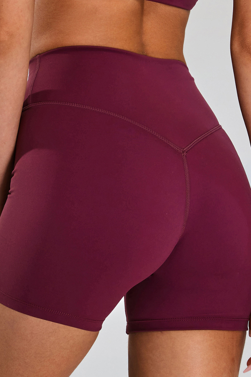 Women's High Waist Belly Control Peach Hip Sports Shorts
