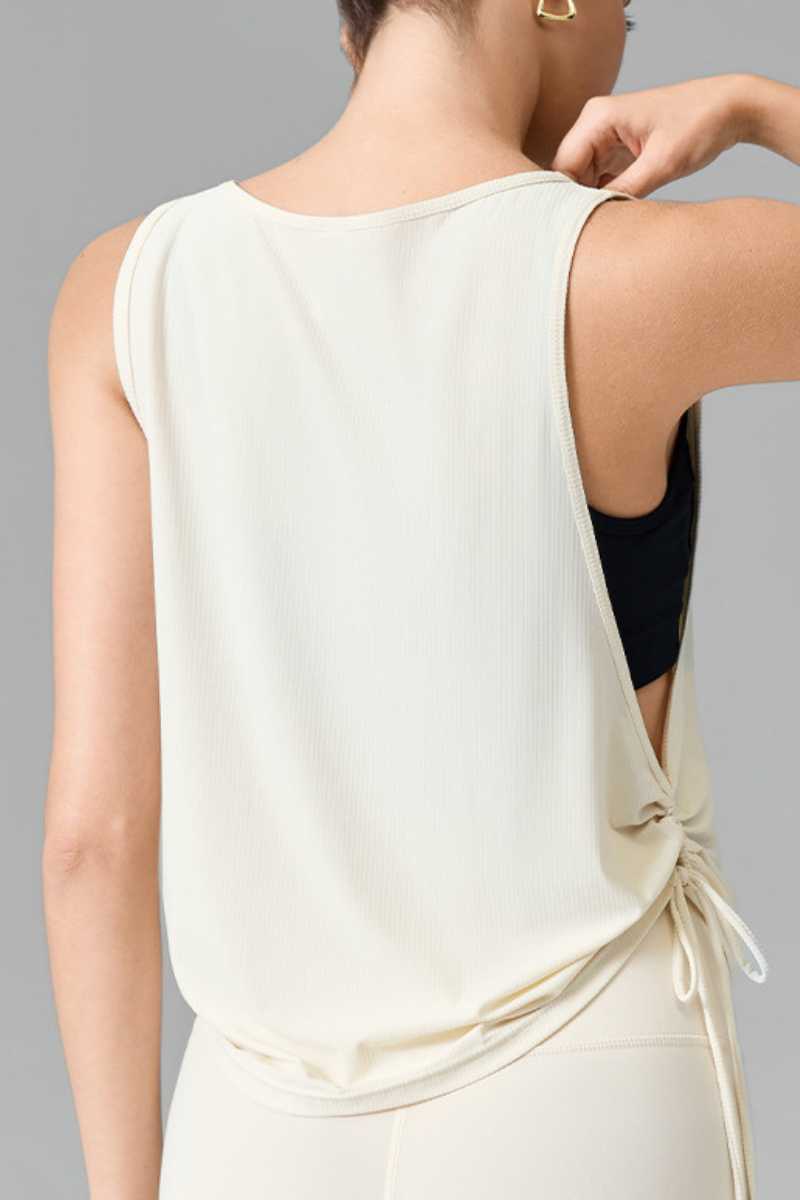Women's Lightweight Cooling Side Drawstring Sports Tank Top