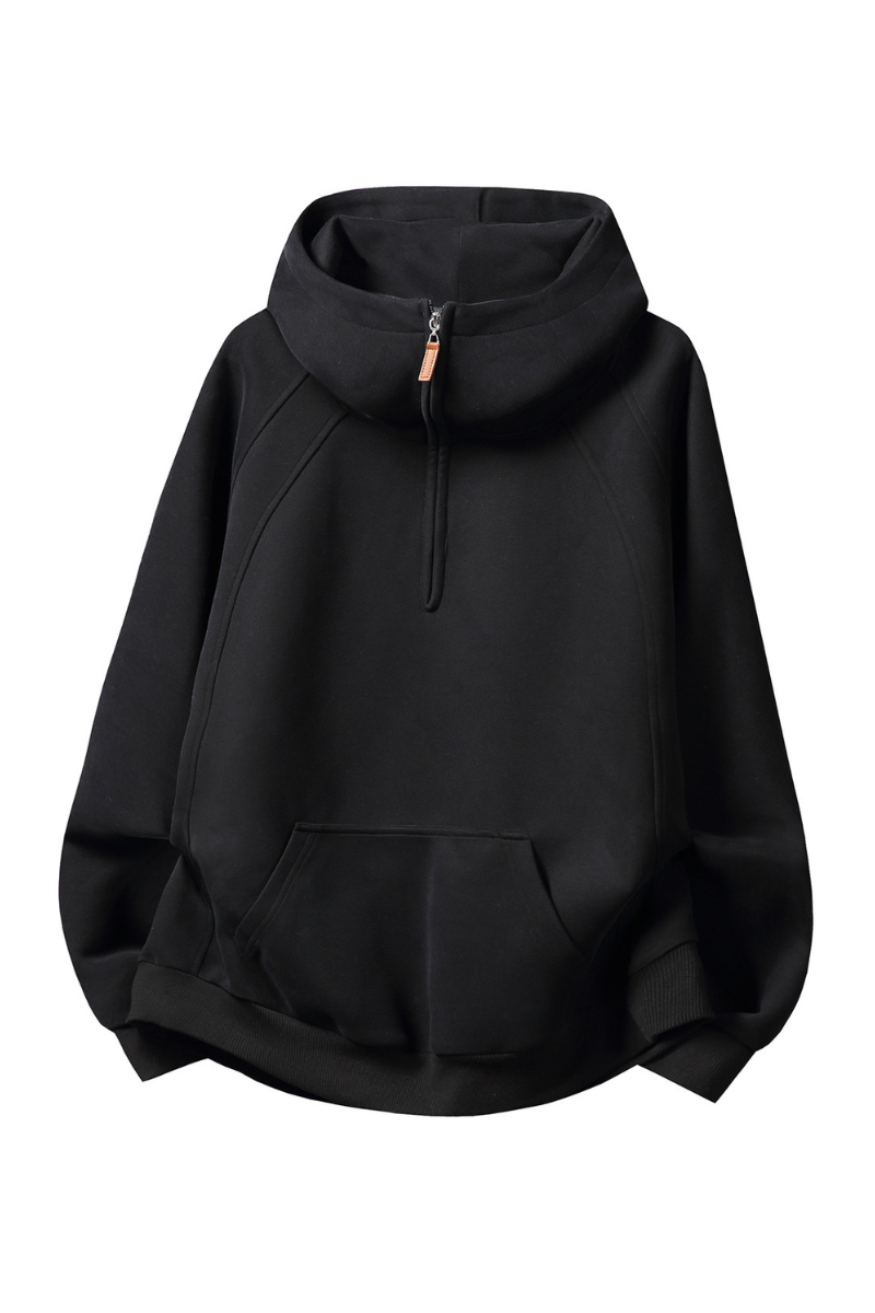 Women's Fall Half Zip Relaxed Hooded Sweatshirts