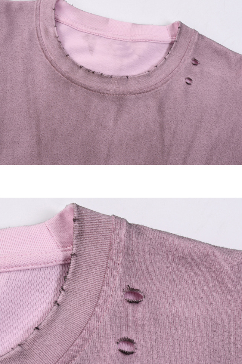 Unisex 100% cotton Vintage Wash Gradient Relaxed Pullover