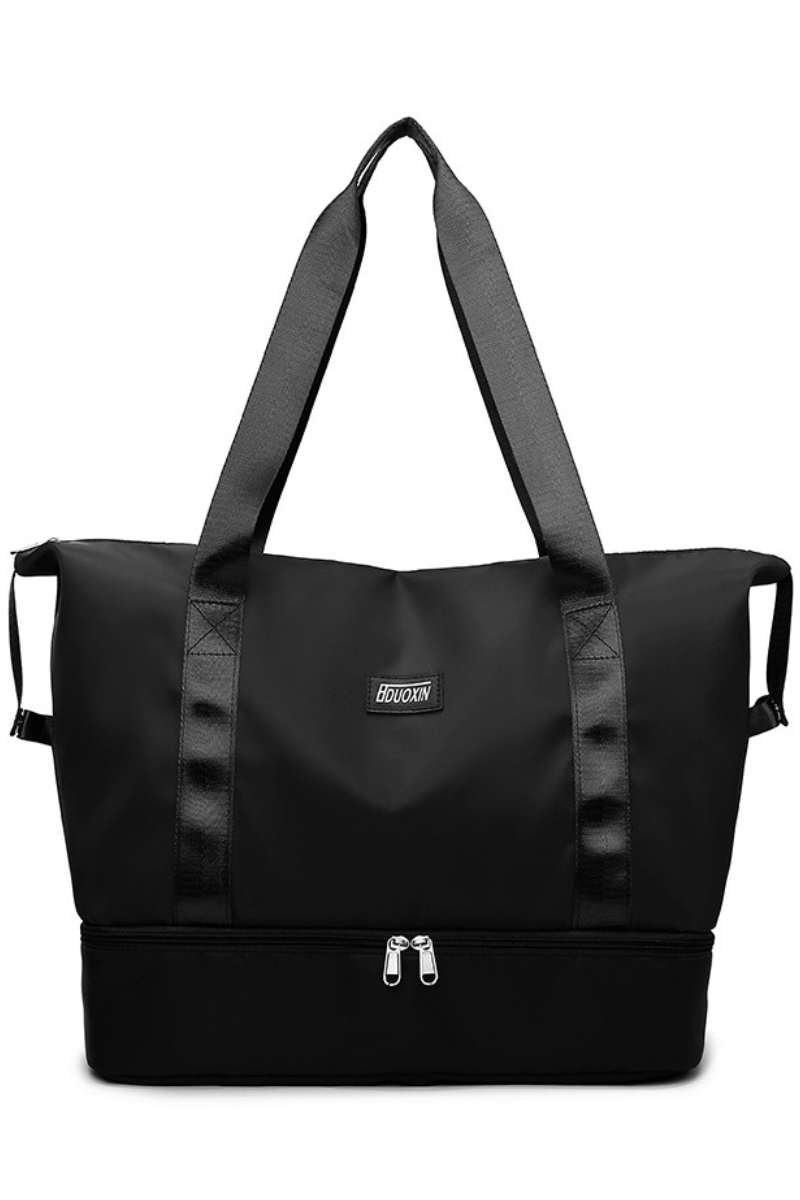 Large Capacity Bottom Zippered Compartment Handle Bag