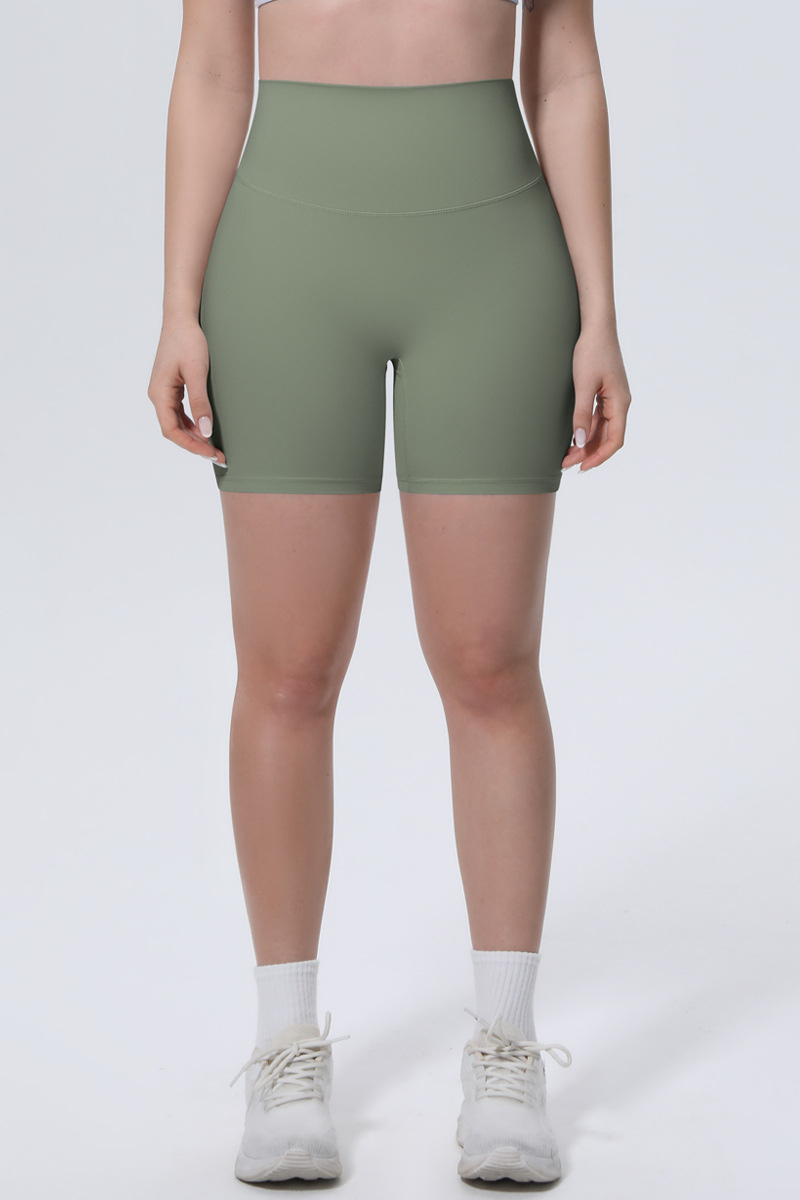 Women's Athletic Ice-Skin Breathable Solid Color Yoga Shorts