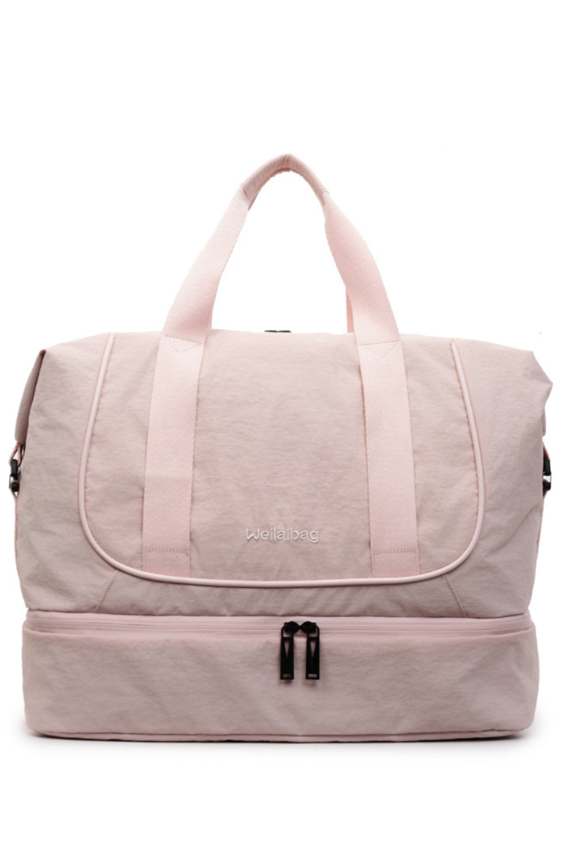 Large Capacity Solid Color Lightweight Wet/Dry Separation Yoga Gym Tote Bag
