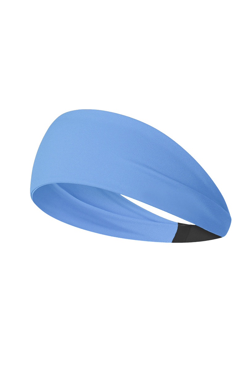 Women's exercise sweat-absorbing headband.