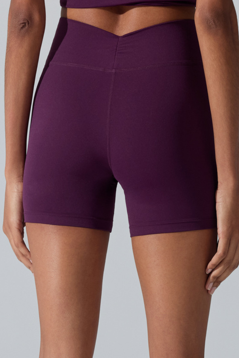 Women's Athletic Sculpting V-Waist Yoga Shorts