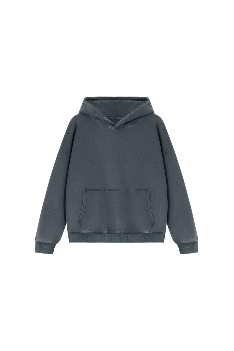 Men's  Fall 100% Cotton Washed Vintage Heavyweight Hoodie