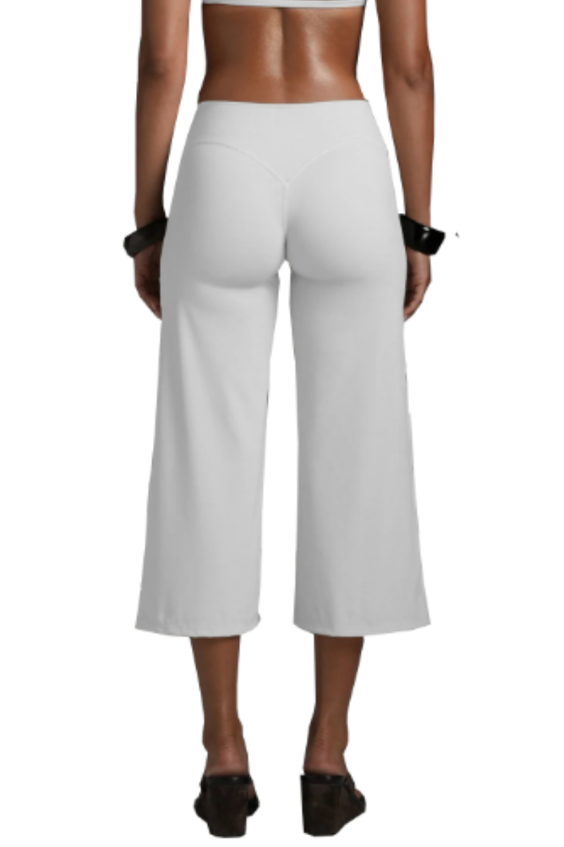 Women's Athletic 7/8 Wide-Leg Yoga Cropped Pants