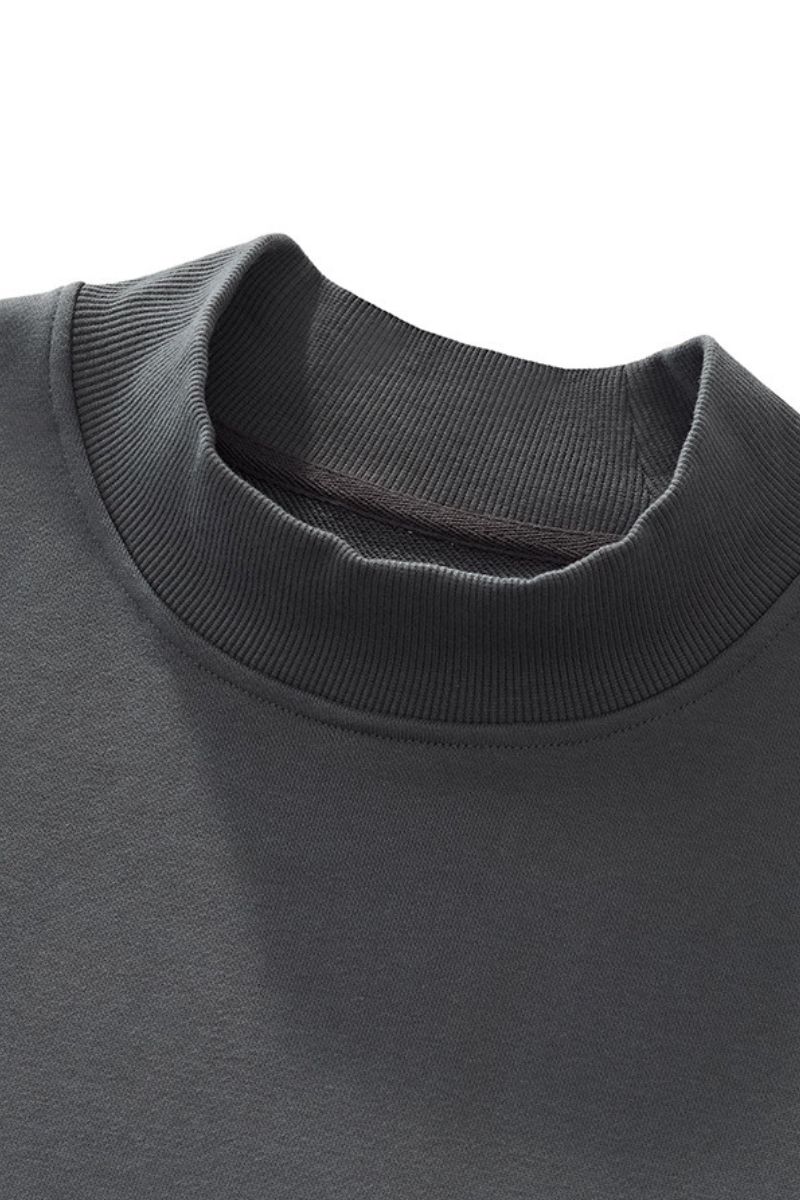 Unisex Fall Comfort Colors Style Mock Neck Sweatshirt