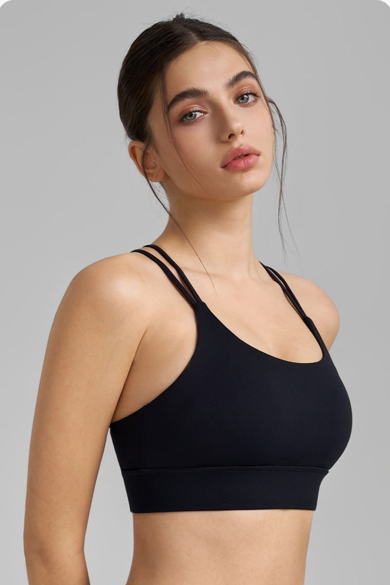Women's Athletic U-Neck Crisscross Back Sports Bra