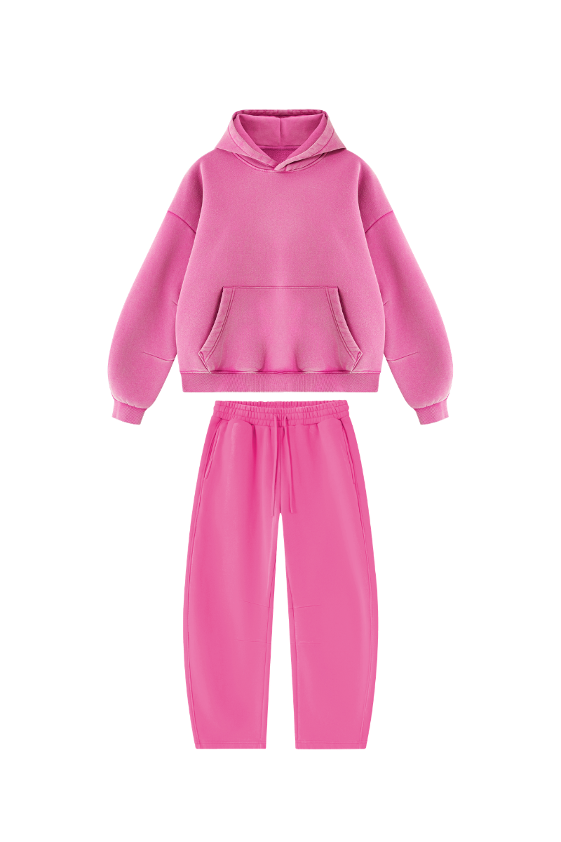Men's Fall Fleece Sets:Relaxed Hoodie And Sweatpants