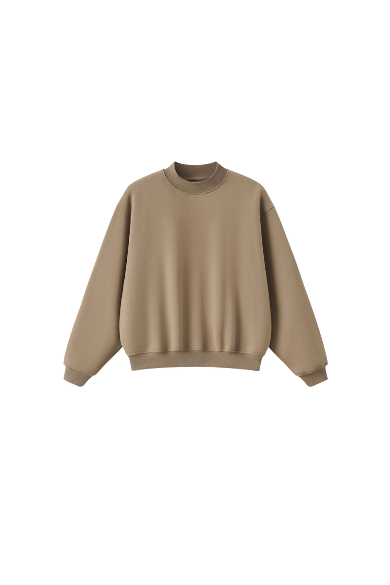 Women's Fall Streetwear Boxy Mockneck Sweatshirt