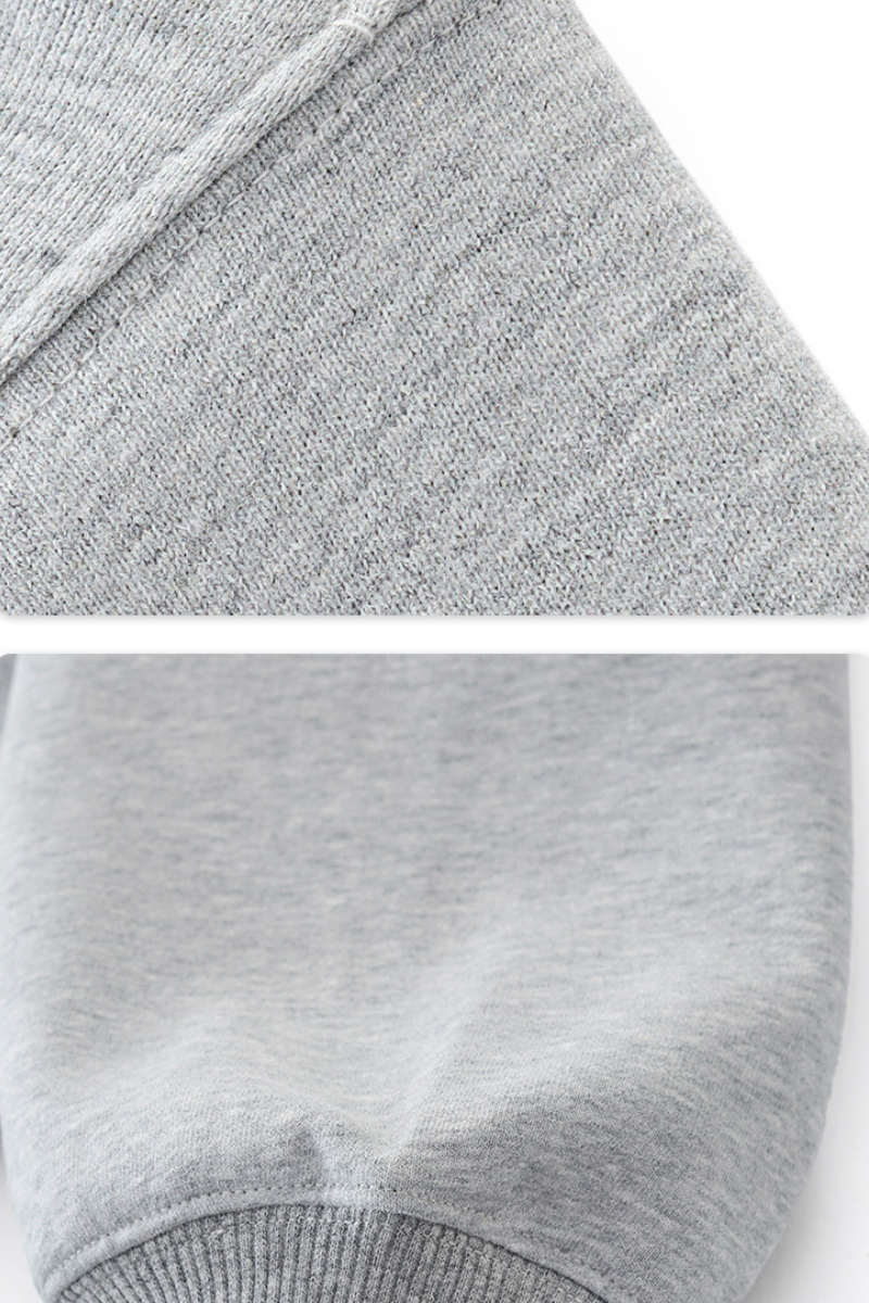 Women's Fall Boxy V Neck Drop Shoulder Rib Cuffs Sweatshirt
