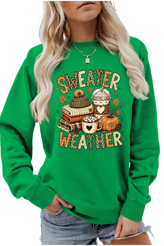 Women's Fall Christmas Cute Pumpkin Letter Print Pullover