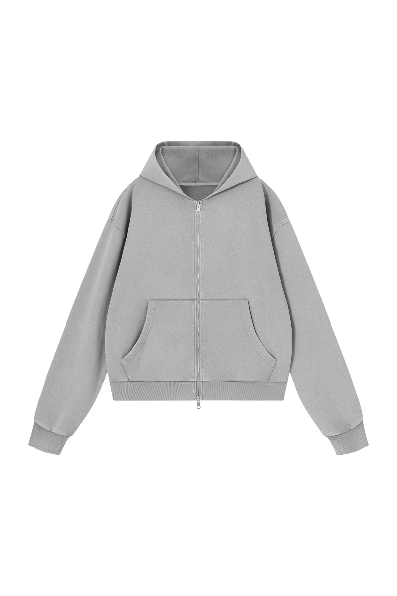 Men's Fall Washed Vintage Boxy  Comfort Color Hooded Jacket