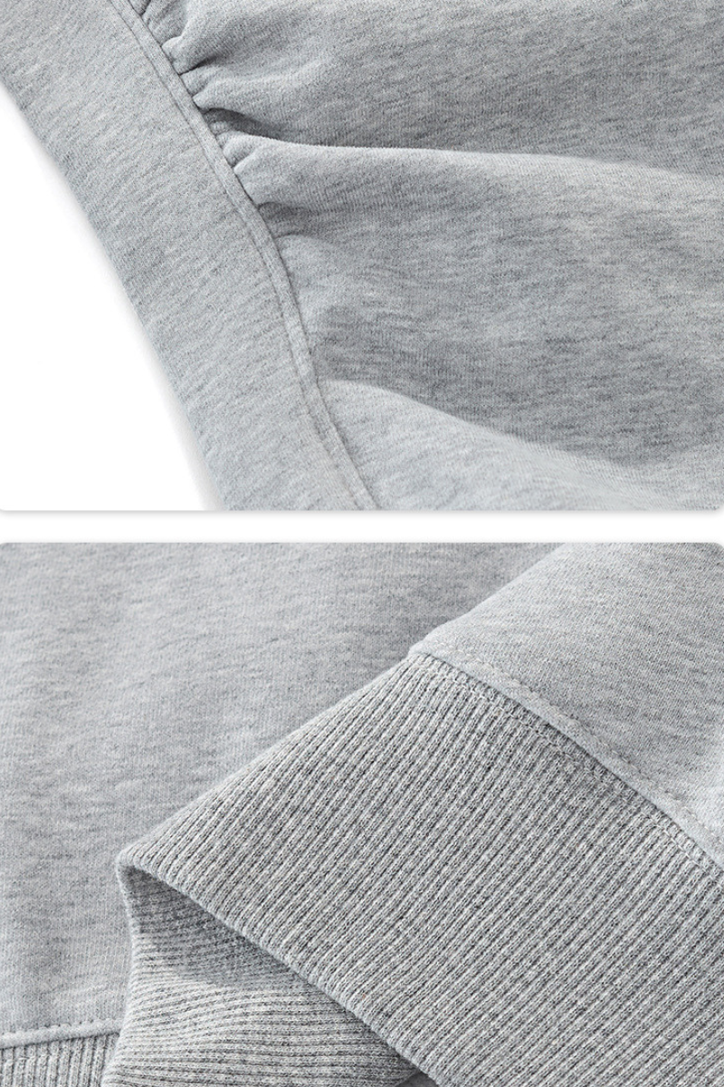 Women's Fall Boxy V Neck Drop Shoulder Rib Cuffs Sweatshirt