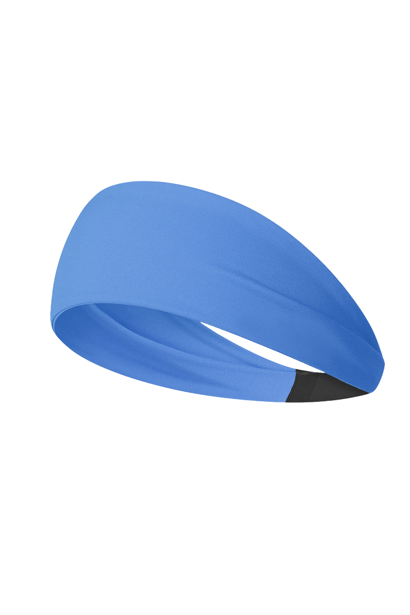 Women's exercise sweat-absorbing headband.