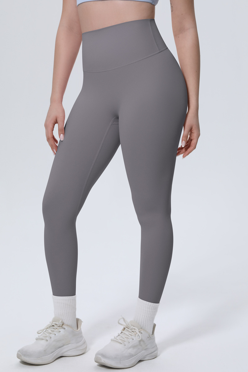 Women's High-Waist Solid Nine-inch Leggings