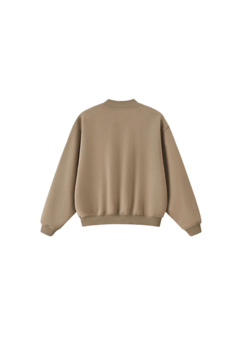 Women's Fall Streetwear Boxy Mockneck Sweatshirt