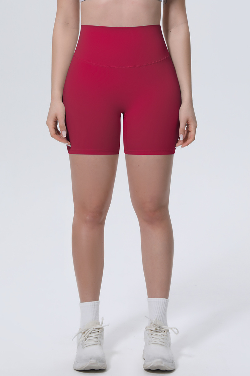 Women's Athletic Ice-Skin Breathable Solid Color Yoga Shorts