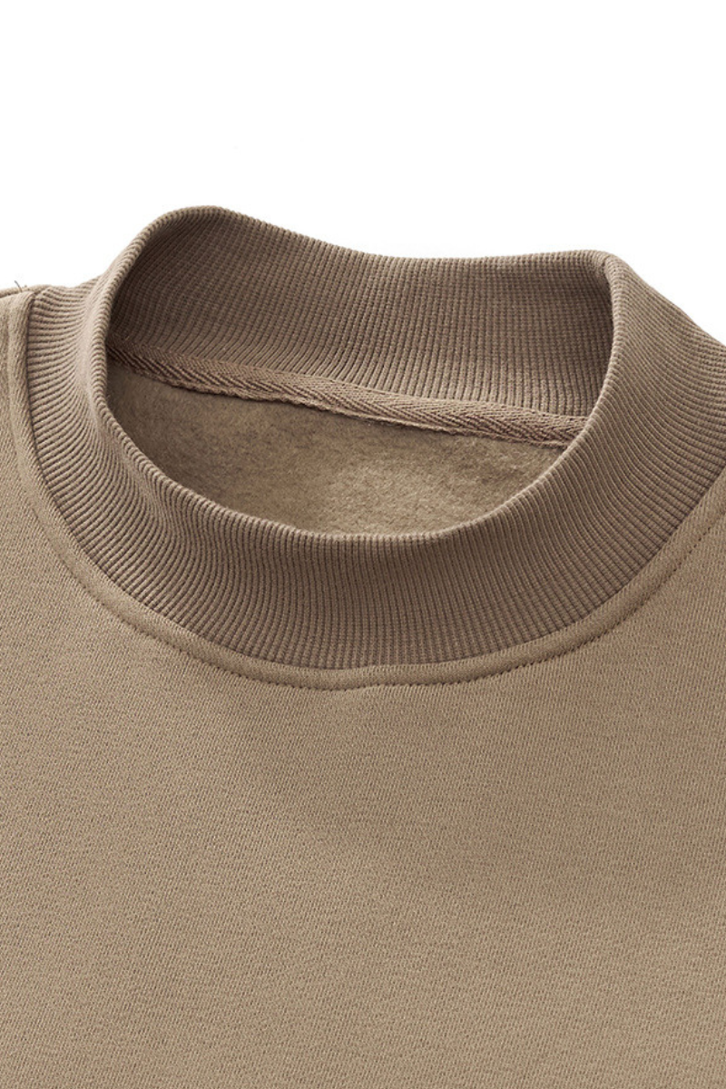 Men's Fall Streetwear Boxy Mockneck Sweatshirt